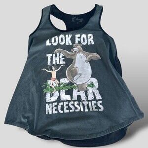 Disney The Jungle Book Bear Necessities Grey Girls Tank Top Xl Women’s S Baloo
